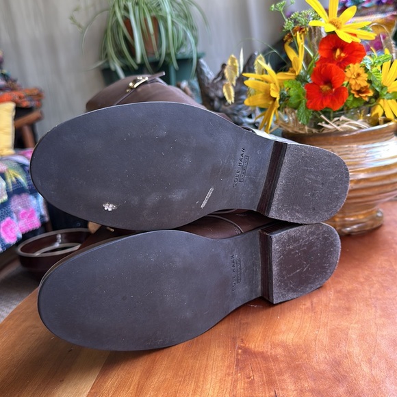 Cole Haan Dorian brown leather/stretch equestrian knee boot. Size 9.5 - Picture 8 of 11